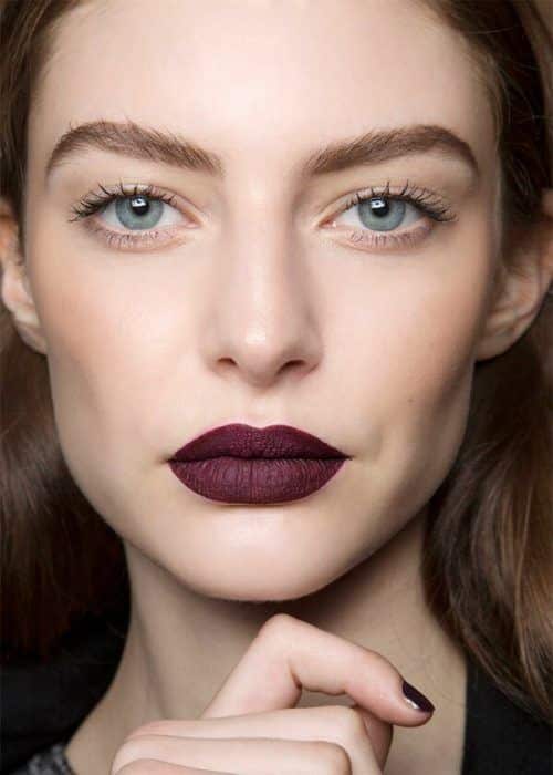 Deep Berry Plum Lipstick Look