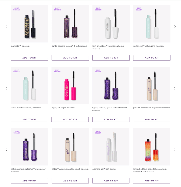 Tarte Custom Beauty Kit Mascara Options June 2021