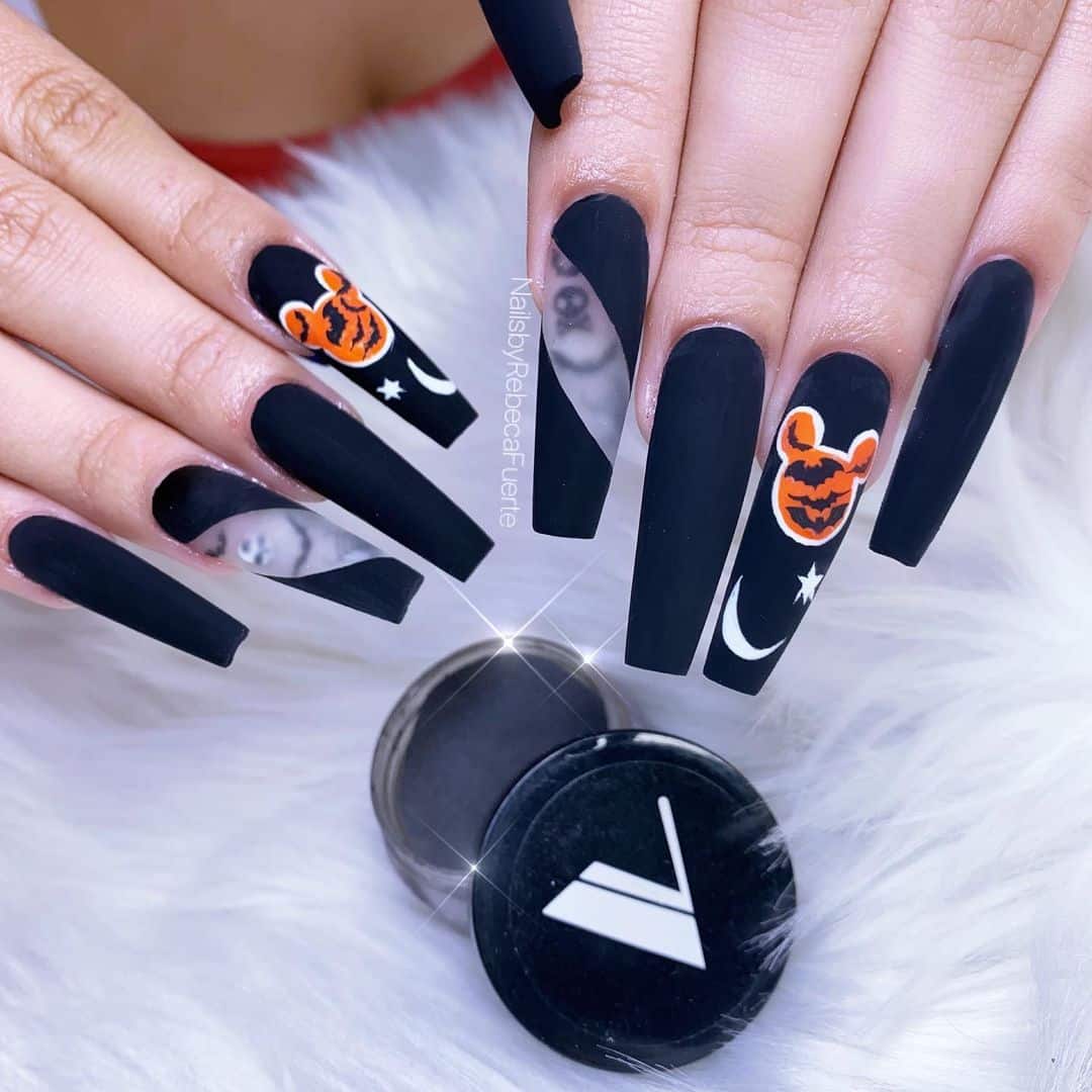 Halloween Disney Nail Art Design Idea