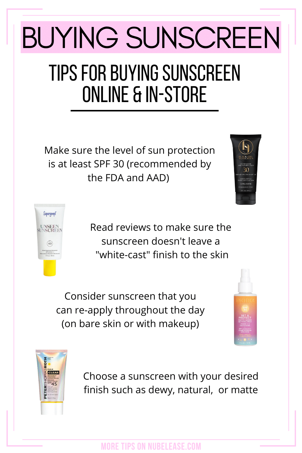 How to buy sunscreen online and in-store tips