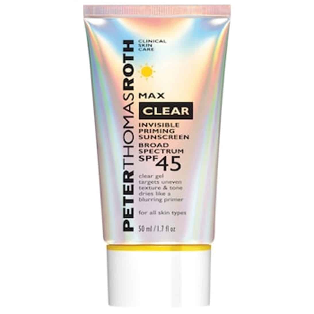 Peter Thomas Roth Max Clear Invisible Priming Sunscreen Broad Spectrum SPF 45