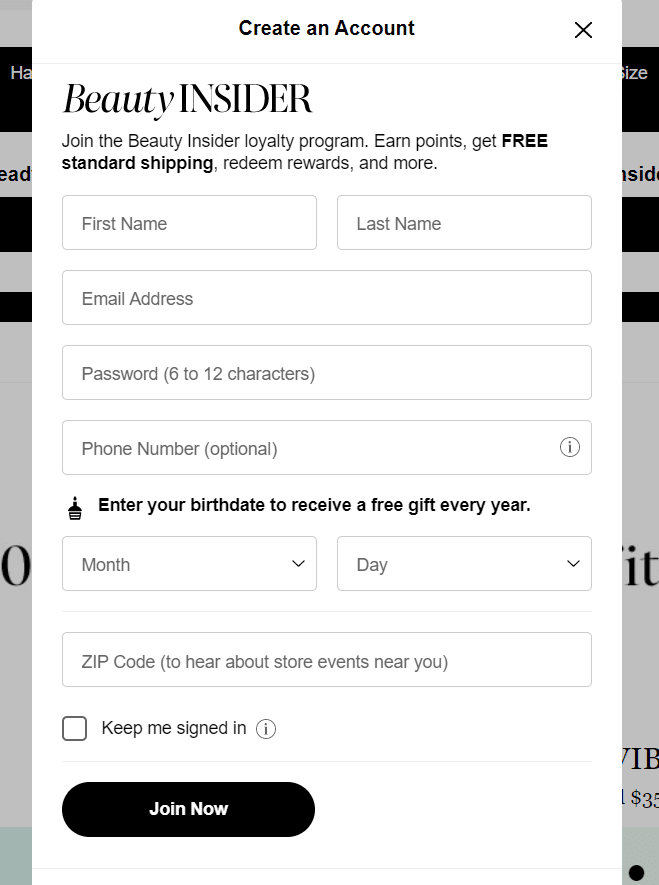 Sephora Beauty Insider Sign Up Requirements