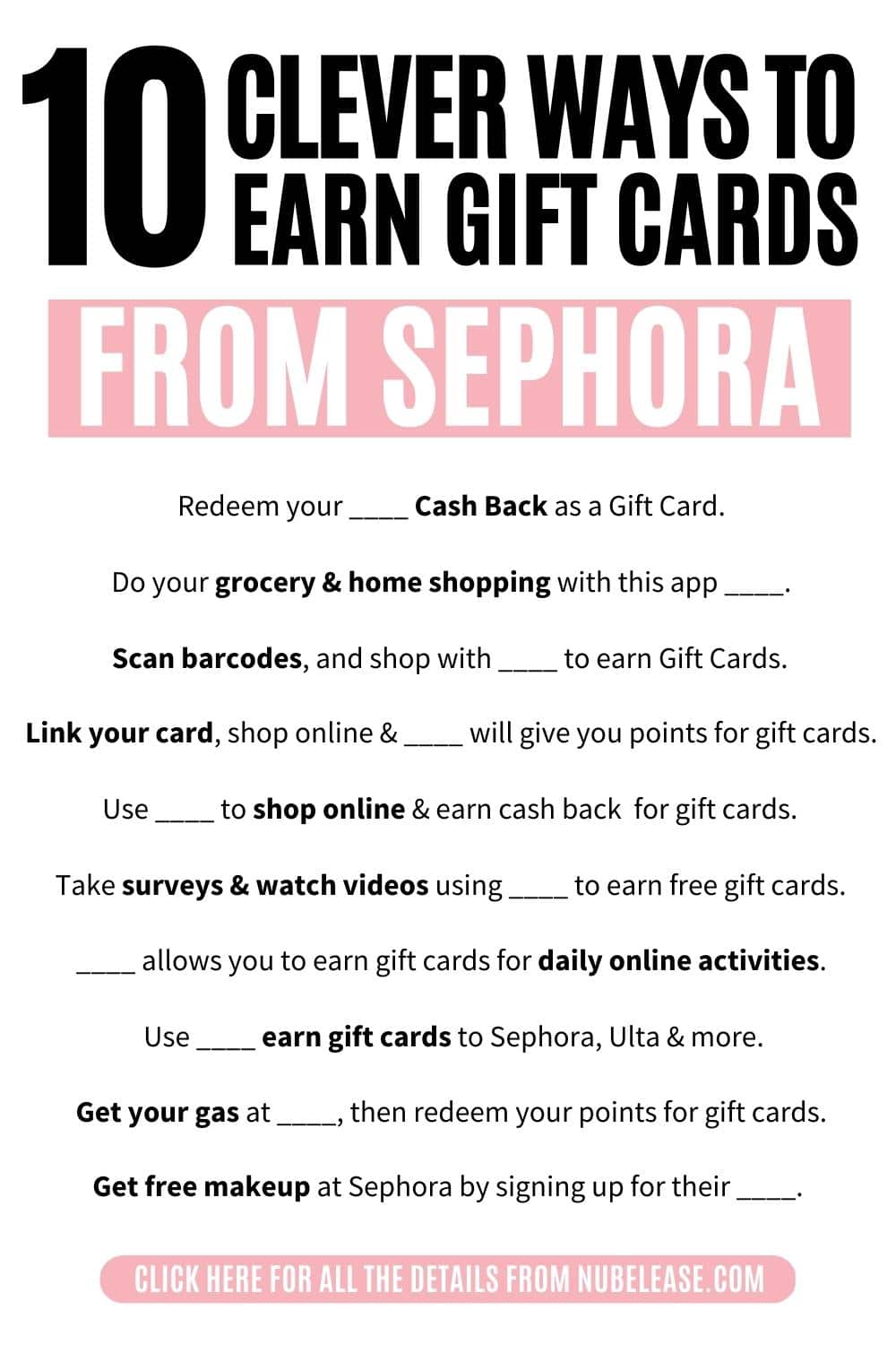 10 Clever Ways To Get Makeup and Gift Cards from Sephora