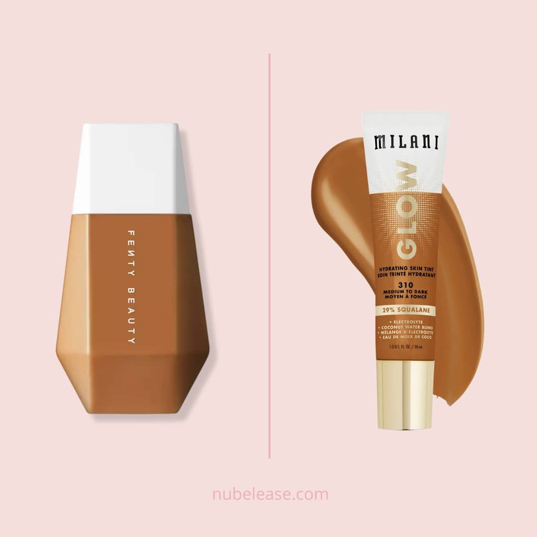 Milani Cosmetics Glow Hydrating Tint is a dupe for the Fenty Beauty Ease Drop Blurring Skin Tint