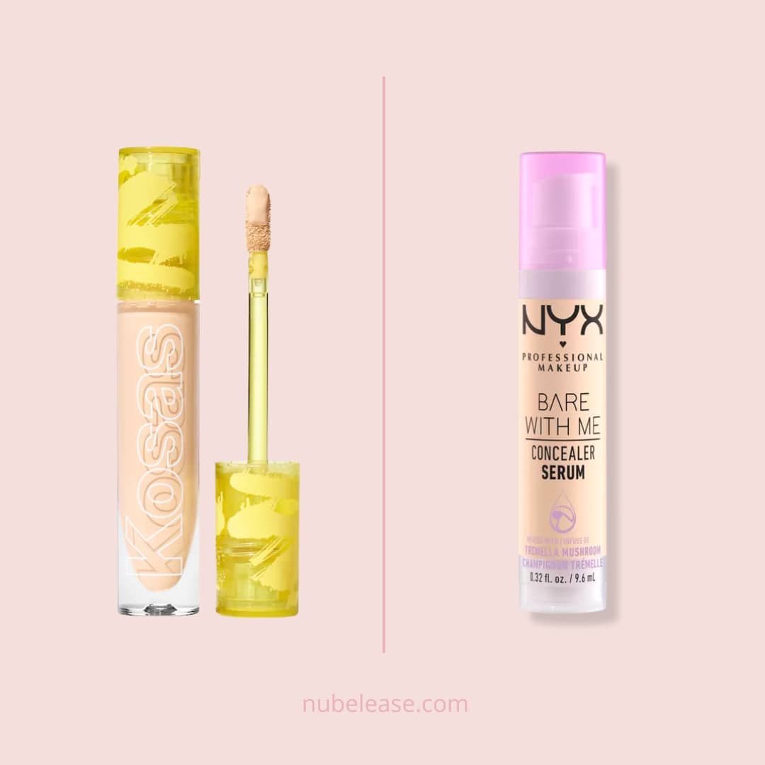 NYX Professional Makeup's Bare With Me Hydrating Face & Body Concealer Serum is a dupe for the Kosas Revealer Super Creamy + Brightening Concealer and Daytime Eye Cream