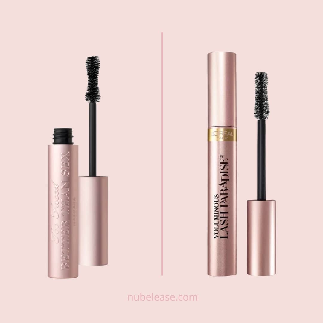 L'Oreal's Voluminous Lash Paradise Mascara is a dupe for the Too Faced Cosmetics "Better Than Sex" Volumizing & Lengthening Mascara