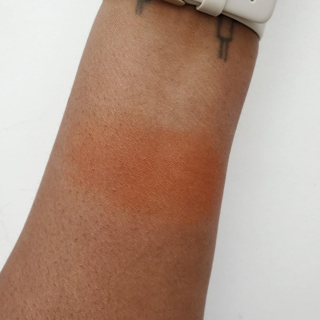 Ole Henriksen Banana Bright+ Vitamin CC Eye Stick Blended Arm Swatch in Pumpkin