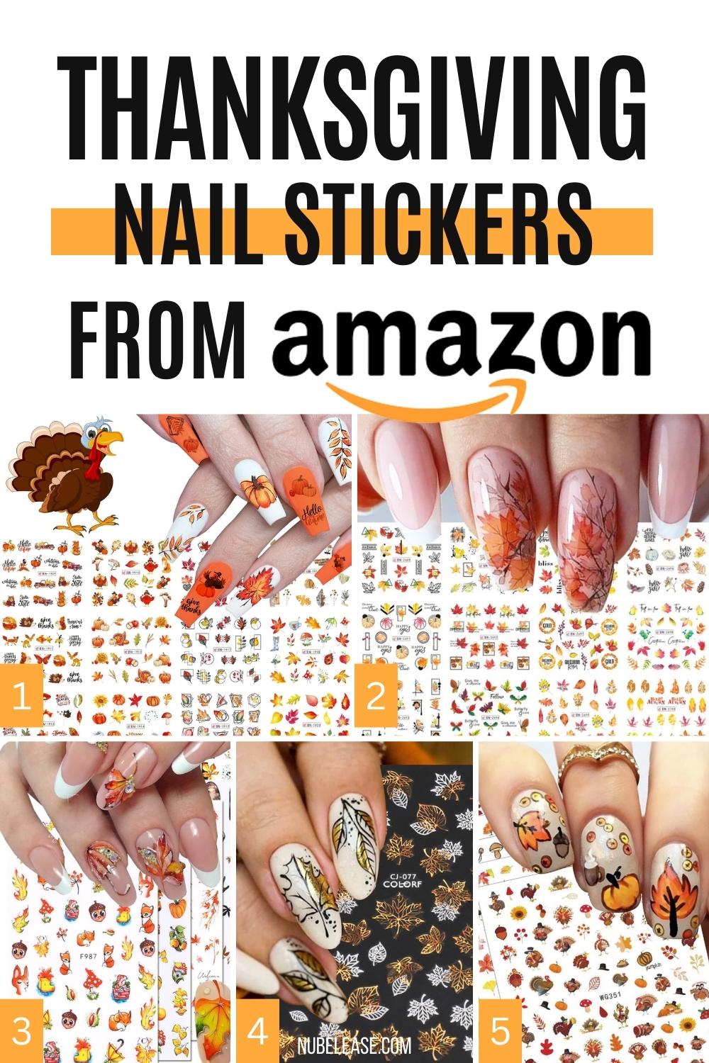 Thanksgiving Themed Nail Art Stickers