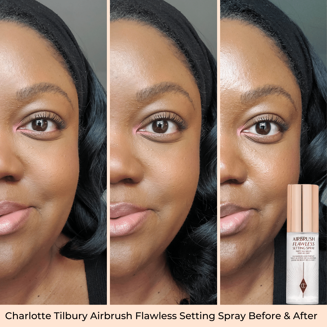 Charlotte Tilbury Airbrush Flawless Setting Spray Before and After Review 2024