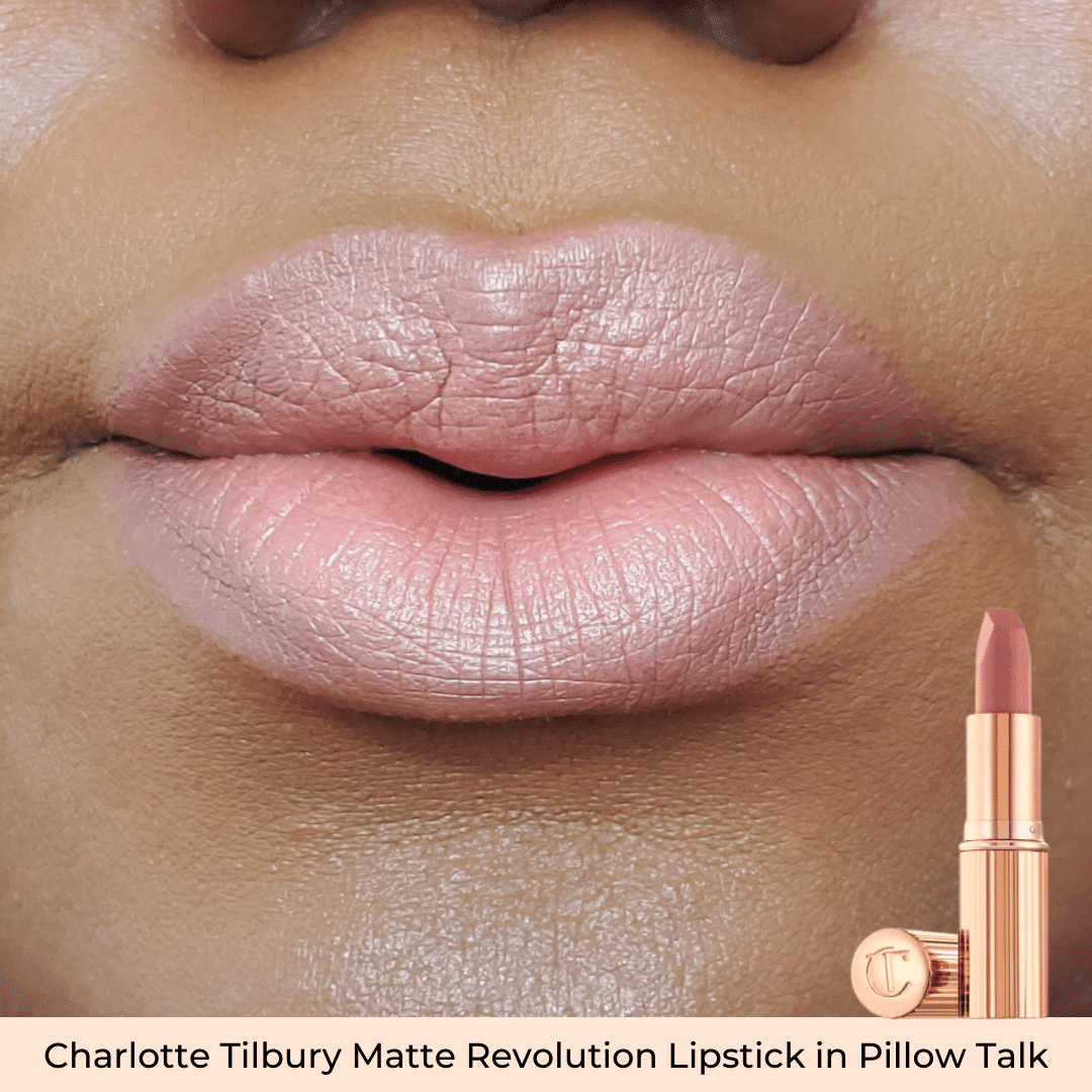 Charlotte Tilbury Matte Revolution Lipstick in Pillow Talk Lip Swatch Review