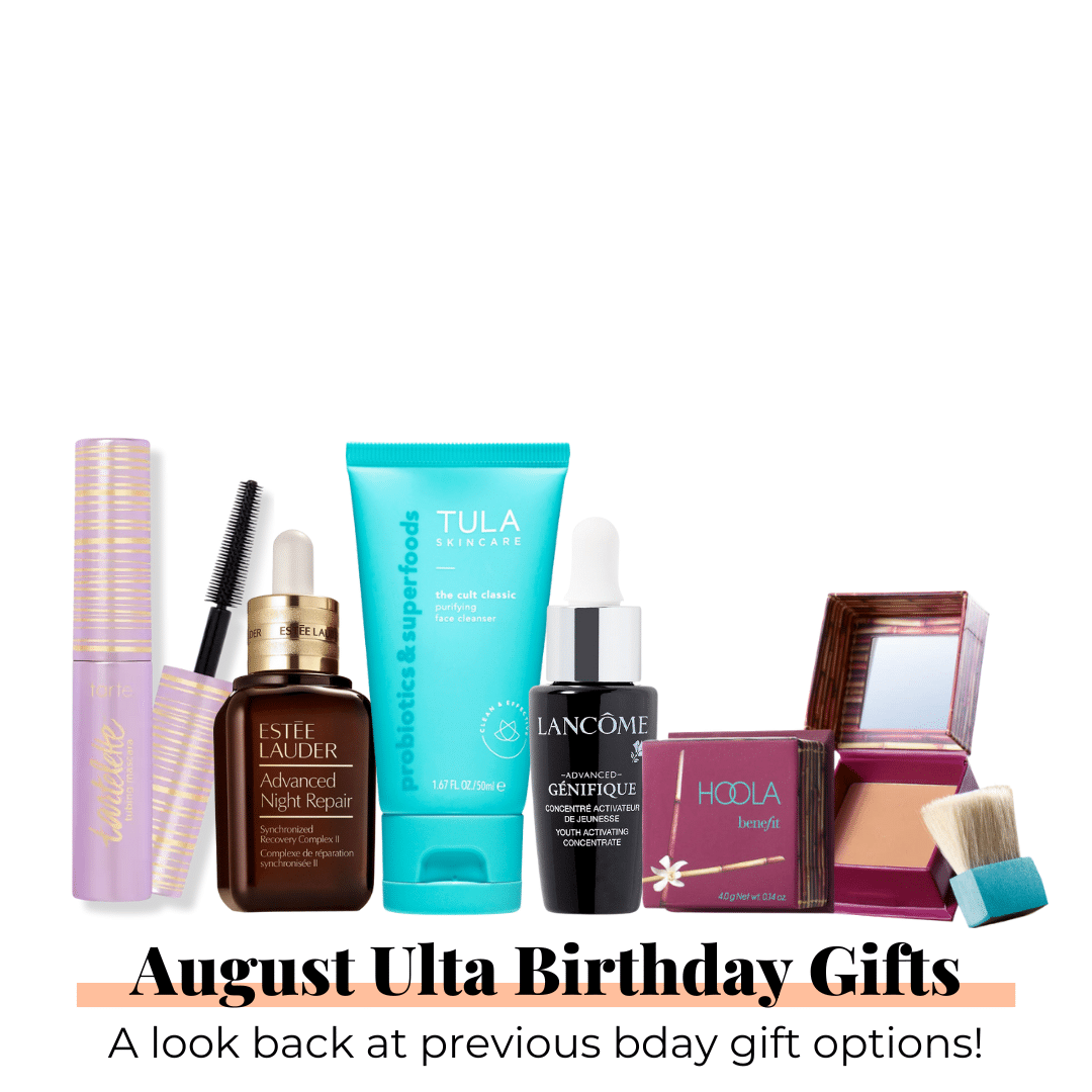 Every Year of August Ulta Beauty Birthday Gifts