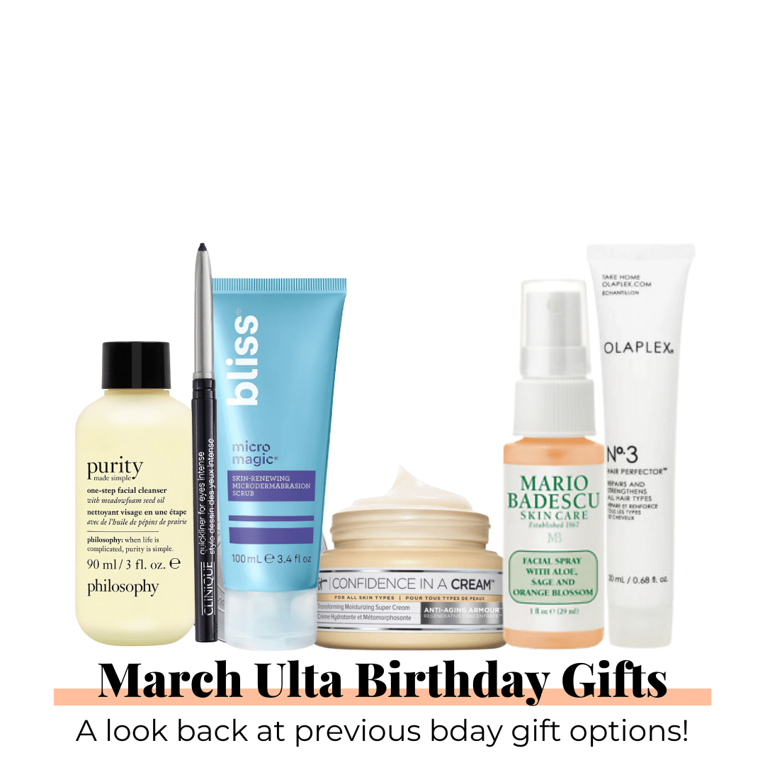 Every Year of March Ulta Beauty Birthday Gifts