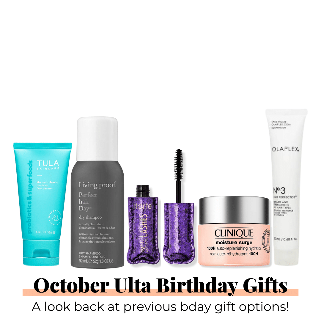 Every Year of October Ulta Beauty Birthday Gifts