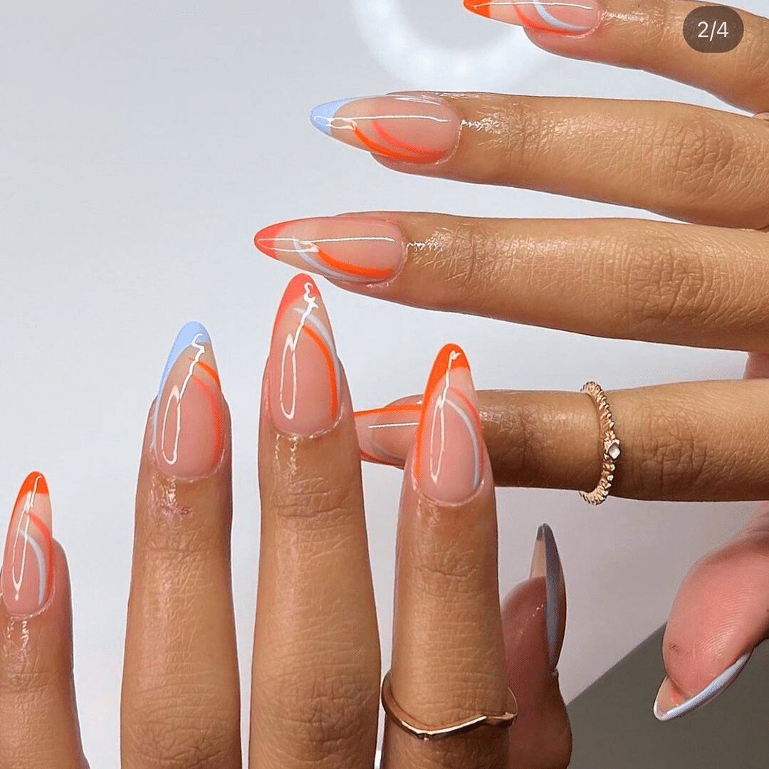 Hot and Glossy Simple Summer Nail Look