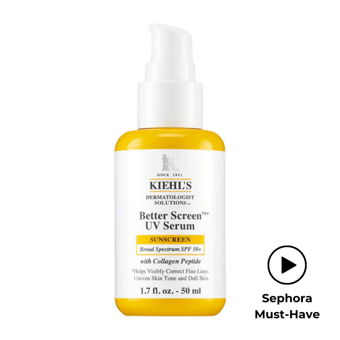 Kiehl's - Better Screen UV Serum SPF 50+ Facial Sunscreen with Collagen Peptide - Sephora Must Haves