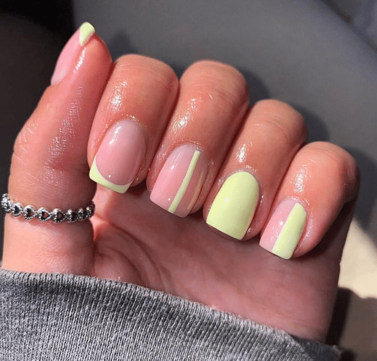 Neon Chic Simple Summer Nail Look