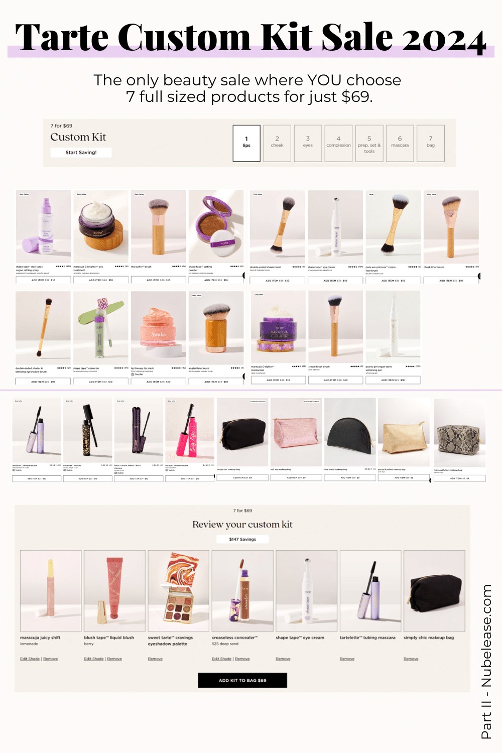 Tarte Custom Kit Sale Product Options May 2024 - Part 2