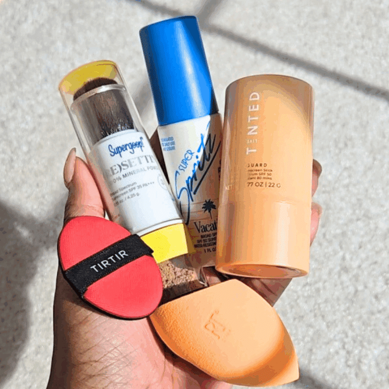 How to reapply sunscreen over makeup