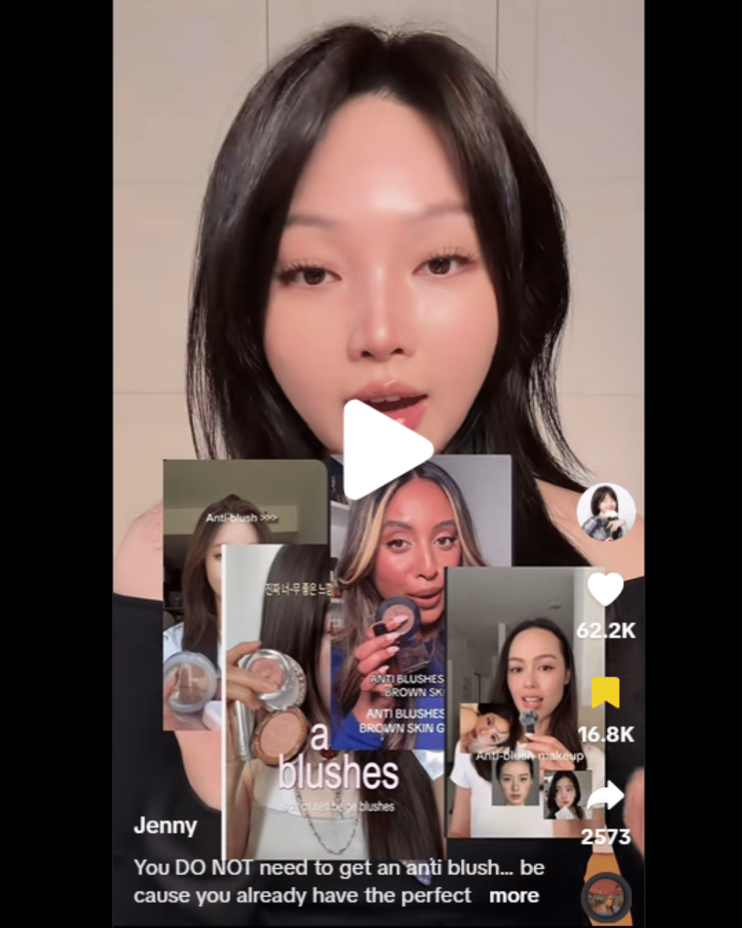 The Anti Blush Trend - Viral Video from BobaJenny on Tiktok